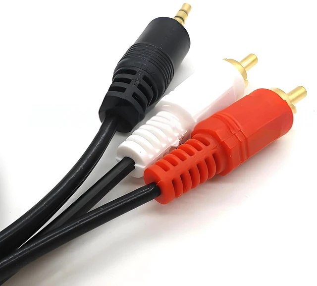 Alt view image 4 of 4 - 3.5mm to 2 RCA Cable 1 to 2 Audio Cable Male to Male Speaker Adapter for Smartphone DVD Player (1.5M/4.92FT)