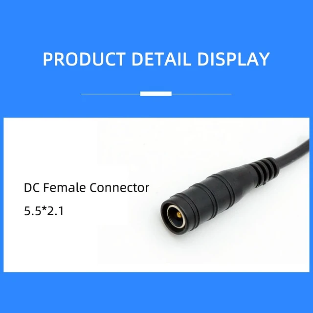 Alt view image 4 of 6 - DC 5.5 * 2.1 Power Adapter to 4 Pin PC Fan Splitter Cable - DC 5V to Computer Case and CPU Fan Converter 37cm/14.57 inch (1 to 3)
