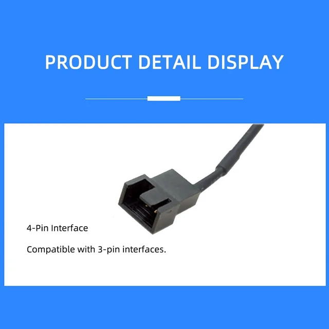 Alt view image 2 of 6 - DC 5.5 * 2.1 Power Adapter to 4 Pin PC Fan Splitter Cable - DC 5V to Computer Case and CPU Fan Converter 37cm/14.57 inch (1 to 3)