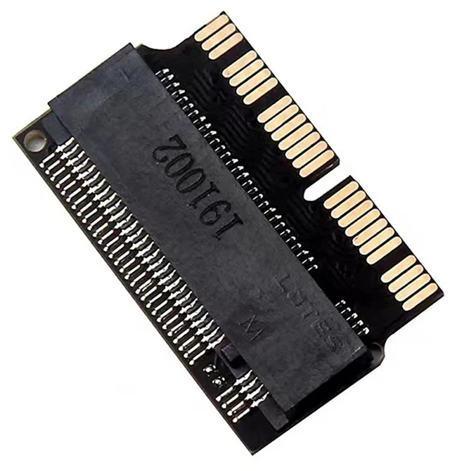 Alt view image 6 of 7 - PCIe M.2 Mkey Adapter Card 12+16 Pin Converter for SSD Upgrade Compatible with MacBook Air Pro iMac 2013 to 2017 NVMe SSD A1398, A1502, A1465, A1466,iMac A1418 (1)