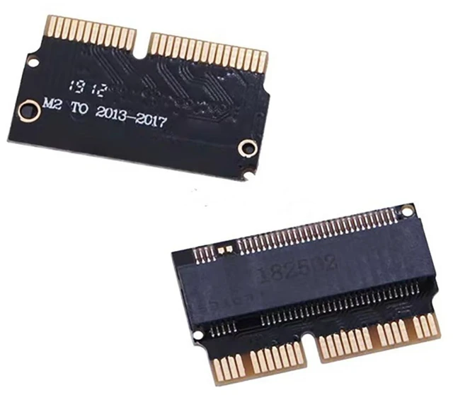 Alt view image 7 of 7 - PCIe M.2 Mkey Adapter Card 12+16 Pin Converter for SSD Upgrade Compatible with MacBook Air Pro iMac 2013 to 2017 NVMe SSD A1398, A1502, A1465, A1466,iMac A1418 (1)