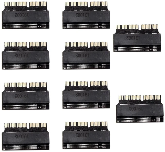Main image of PCIe M.2 Mkey Adapter Card 12+16 Pin Converter for SSD Upgrade Compatible with MacBook Air Pro iMac 2013 to 2017 NVMe SSD A1398, A1502, A1465, A1466,iMac A1418 (1)
