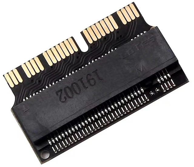 Alt view image 3 of 7 - PCIe M.2 Mkey Adapter Card 12+16 Pin Converter for SSD Upgrade Compatible with MacBook Air Pro iMac 2013 to 2017 NVMe SSD A1398, A1502, A1465, A1466,iMac A1418 (1)