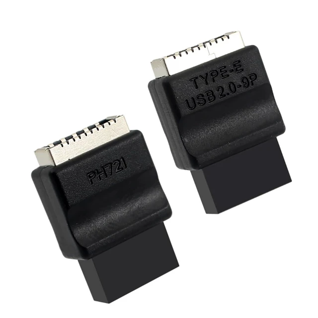 Alt view image 7 of 7 - PH721+ Motherboard USB2.0 9PIN Male to Type-E Female Adapter Chassis USB Socket 9-pin for Desktop PC