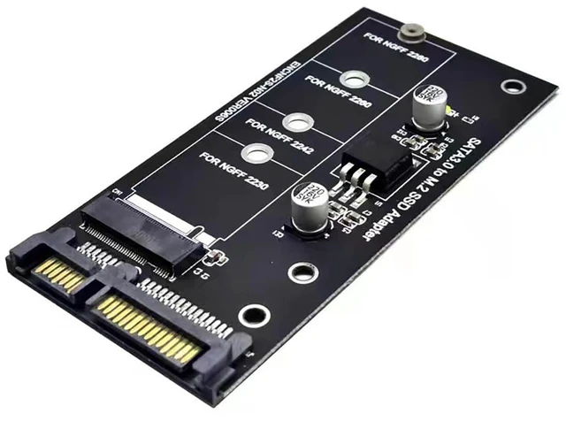 Alt view image 4 of 6 - CX25 M2 B+MKey SATA to SATA3 Adapter Key B-M SSD to 6G Interface Conversion Card NGFF Adapter 300 MB/s