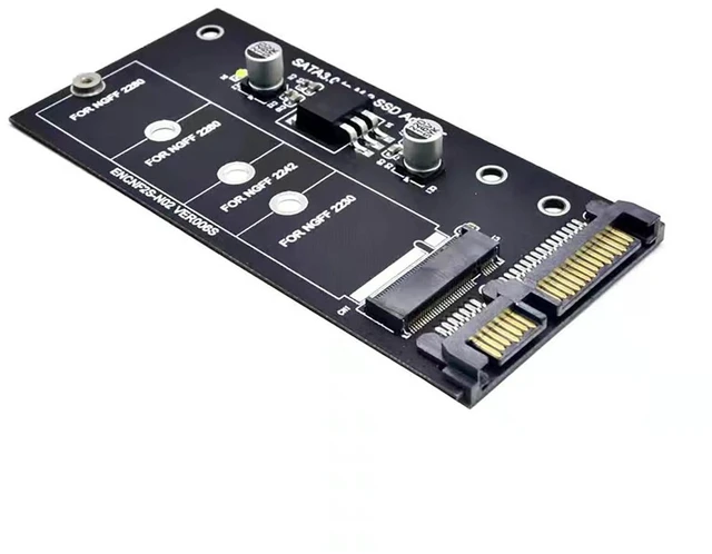 Alt view image 5 of 6 - CX25 M2 B+MKey SATA to SATA3 Adapter Key B-M SSD to 6G Interface Conversion Card NGFF Adapter 300 MB/s