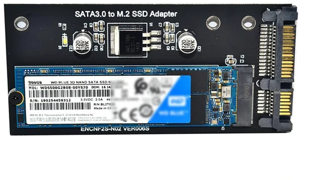 Alt view image 6 of 6 - CX25 M2 B+MKey SATA to SATA3 Adapter Key B-M SSD to 6G Interface Conversion Card NGFF Adapter 300 MB/s