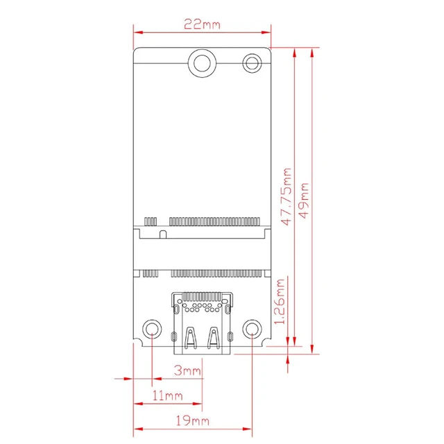 Alt view image 5 of 6 - M. 2 NVMe/NGFF to USB C USB3.1 Solid State Hard Disk Adapter 10Gbps Compatible with M. 2 2230, 2242, 2260, 2280 SSD (PH882JL-PCBA, with NVMe Protocol)
