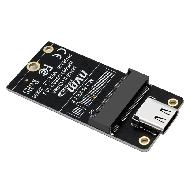 Alt view image 6 of 6 - M. 2 NVMe/NGFF to USB C USB3.1 Solid State Hard Disk Adapter 10Gbps Compatible with M. 2 2230, 2242, 2260, 2280 SSD (PH882JL-PCBA, with NVMe Protocol)
