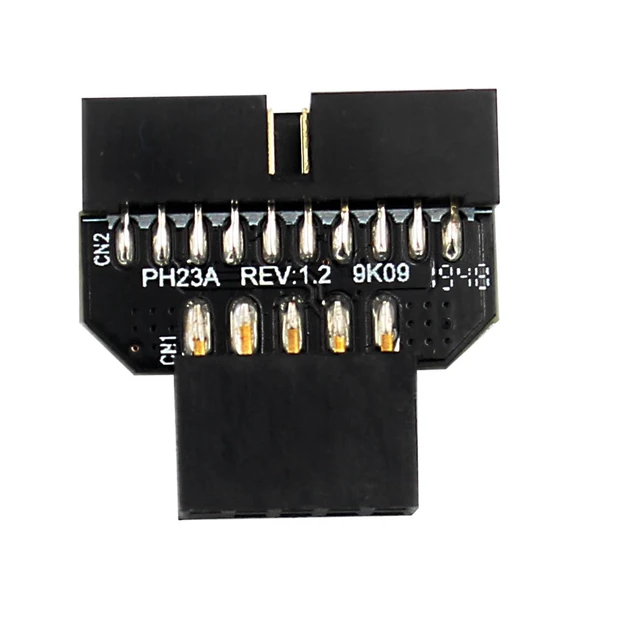 Main image of PH23 Motherboard USB3.0 19Pin to USB2.0 9P Connector Interchangeable Female to Male Adapter (PH23A)