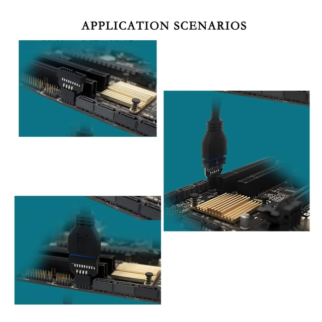 Alt view image 5 of 5 - PH23 Motherboard USB3.0 19Pin to USB2.0 9P Connector Interchangeable Female to Male Adapter (PH23A)