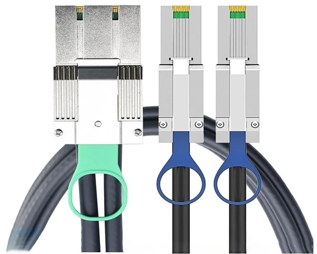 Alt view image 5 of 6 - iPASS X8 to 2×SFF-8088 PCIe 3.0 Cable 8GT/s, 29AWG SAS, 68-Pin to Dual SFF-8088, Industrial Grade -40°C~+85°C, 0.5A, 30V (0.5M/19.68in)