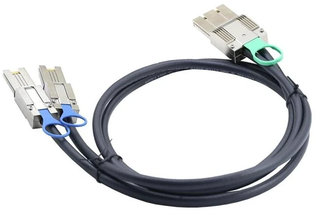 Alt view image 6 of 6 - iPASS X8 to 2×SFF-8088 PCIe 3.0 Cable 8GT/s, 29AWG SAS, 68-Pin to Dual SFF-8088, Industrial Grade -40°C~+85°C, 0.5A, 30V (0.5M/19.68in)