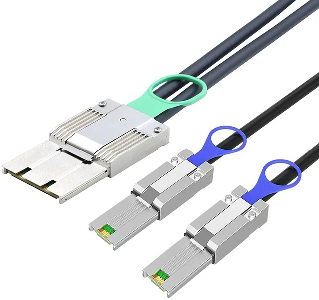 Main image of iPASS X8 to 2×SFF-8088 PCIe 3.0 Cable 8GT/s, 29AWG SAS, 68-Pin to Dual SFF-8088, Industrial Grade -40°C~+85°C, 0.5A, 30V (0.5M/19.68in)