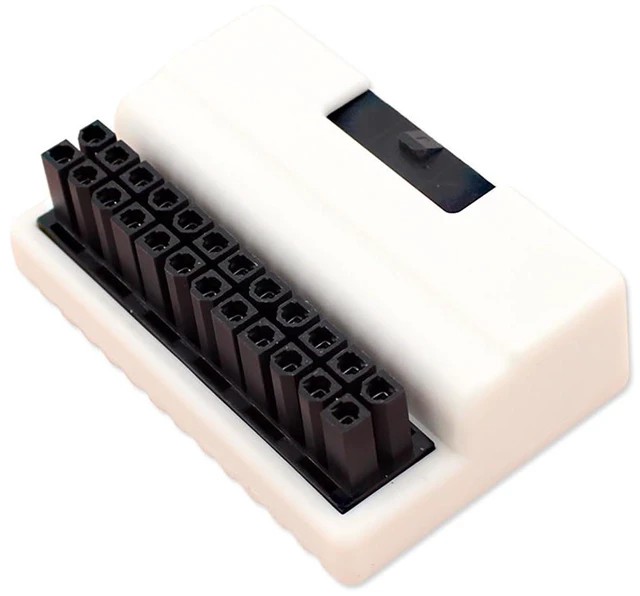 Main image of 90 Degree ATX Motherboard 24P Power Header 2.24 * 1.42 * 0.63in Chassis Wire Organization Adapter DIY Computer Accessories (White)