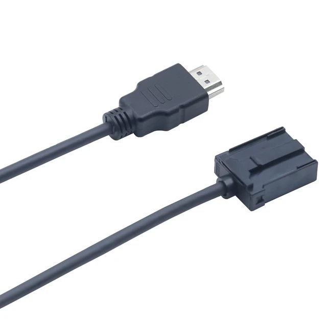 Alt view image 5 of 6 - EM Rear Plug to AM 1.4 Cable Male to Male Automotive HD Connection Compatible with HDMI 2.0 4K Ultra HD High-Speed Car Display Cable, Shockproof Copper Wire (5m)