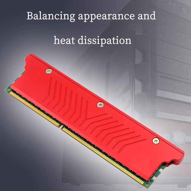 Alt view image 3 of 7 - PH-Cooler-DDR-1 Memory Card Heat Sink Aluminum Alloy Metal Heat Vest for Desktop Memory Module Single-Side Double-Side (Red)