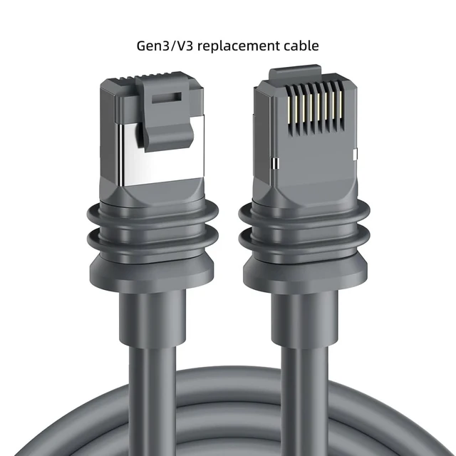 Alt view image 6 of 7 - Replacement Cable for Star Gen3 V3 Satellite System, Compatible with Link V3 Rectangular Dish, 8P8C Plug, Outdoor Pure Copper Network Patch Cable (1200.79, Inches)