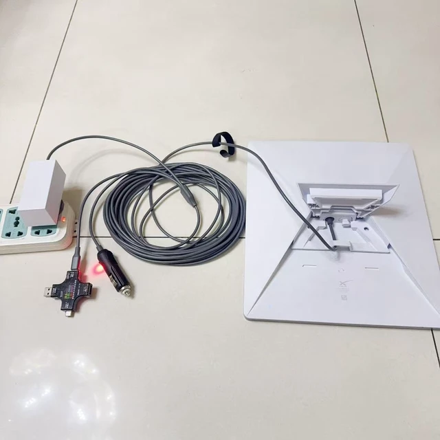 Alt view image 5 of 6 - 3-in-1 Power Cable for Mini Satellite System, Compatible with Starlink Mini, for USB-C / DC / Car Power Adapter to DC Adapter, Built-in PD E-Mark-compatible Chip, 20V/5A 100W Output (196.85, Inches)