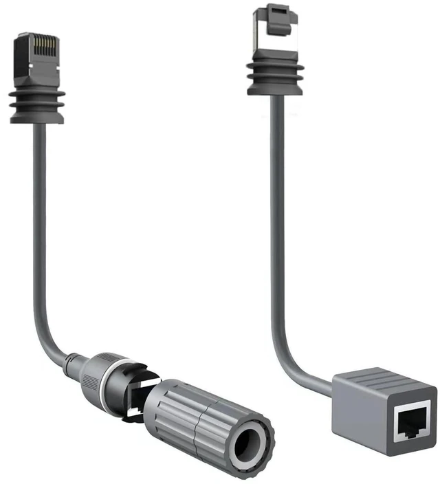 Main image of CAT6 Extension Cable with RJ45 Waterproof Coupler, Compatible with Starlink Gen 3 and Mini, 8P8C Interface, 0.3M/12in Length, IP68 Waterproof Dustproof, Pure Copper Core, Durable 5000+ Plug Cycles