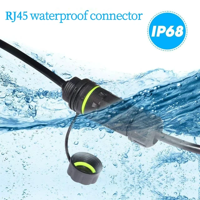 Alt view image 6 of 7 - 1Piece CAT6 Extension Cable with 8P8C Connector, Compatible with Starlink Gen 3, 0.305M/12in Length, IP68 Waterproof, Pure Copper Core, Zinc Alloy Module, 1000M Protocol Support
