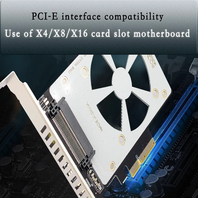 Alt view image 2 of 7 - PH46 PCIe3.0 X4 to U.2 SFF-8639 Adpter Card GEN4 High Speed Compatible with U.2 NVME SSD X4 X8 X16 Slot