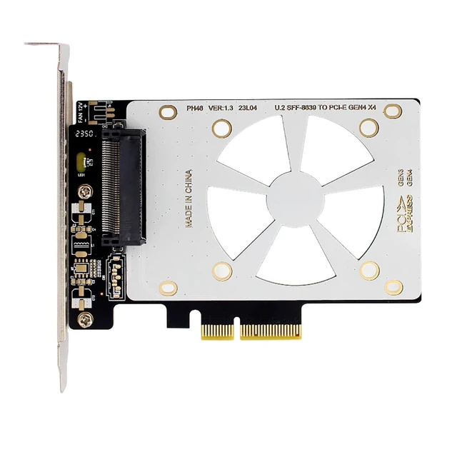 Alt view image 7 of 7 - PH46 PCIe3.0 X4 to U.2 SFF-8639 Adpter Card GEN4 High Speed Compatible with U.2 NVME SSD X4 X8 X16 Slot