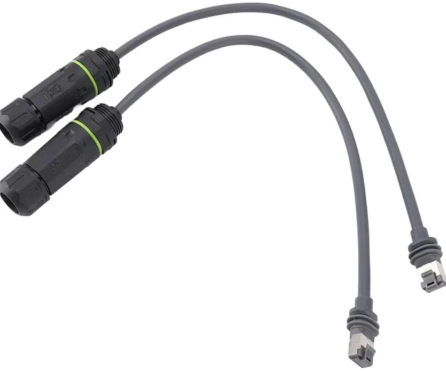 Main image of CAT6 Extension Cable Plus with 8P8C Connector, Compatible with Starlink Gen 3, 0.305M/12in Length, IP68 Waterproof, Pure Copper Core, Zinc Alloy Module, 1000M Protocol Support