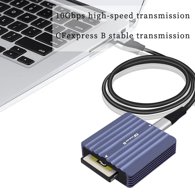 Alt view image 7 of 7 - PH862B CF Express A/B CFE Card Reader 10G USB3.2 High Speed with Aluminum Alloy Heat-Sink C to C/A Cable Compatible with Z6/Z7 1DX3 (PH862B-24 for CFE B Card)