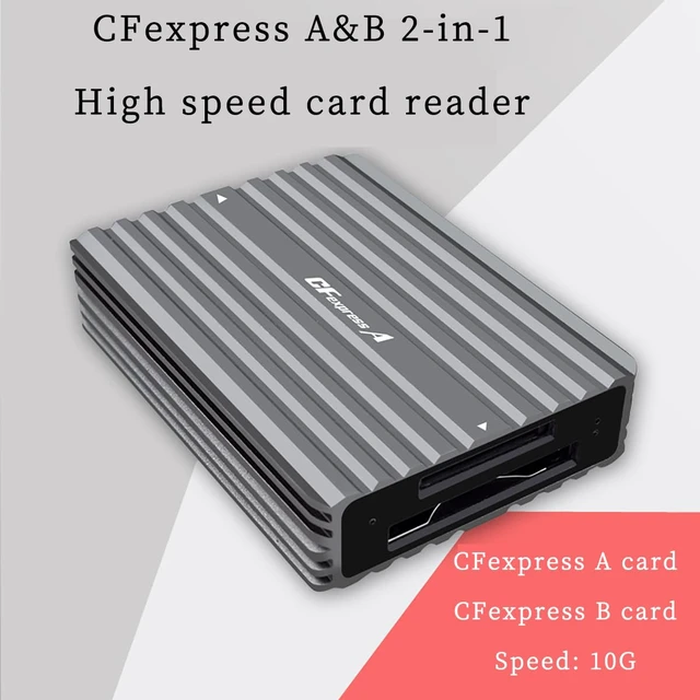 Alt view image 2 of 7 - PH862B CF Express A/B CFE Card Reader 10G USB3.2 High Speed with Aluminum Alloy Heat-Sink C to C/A Cable Compatible with Z6/Z7 1DX3 (PH862B for CFE A/B Card)