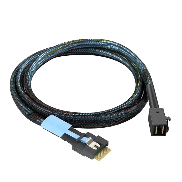 Alt view image 3 of 6 - SlimSAS SFF 8654 4i to Mini SAS HD SFF 8643 Cable Server1m/39.37in