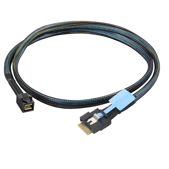 Alt view image 4 of 6 - SlimSAS SFF 8654 4i to Mini SAS HD SFF 8643 Cable Server1m/39.37in