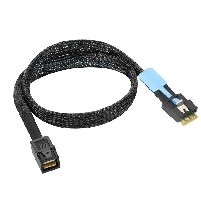 Alt view image 5 of 6 - SlimSAS SFF 8654 4i to Mini SAS HD SFF 8643 Cable Server1m/39.37in