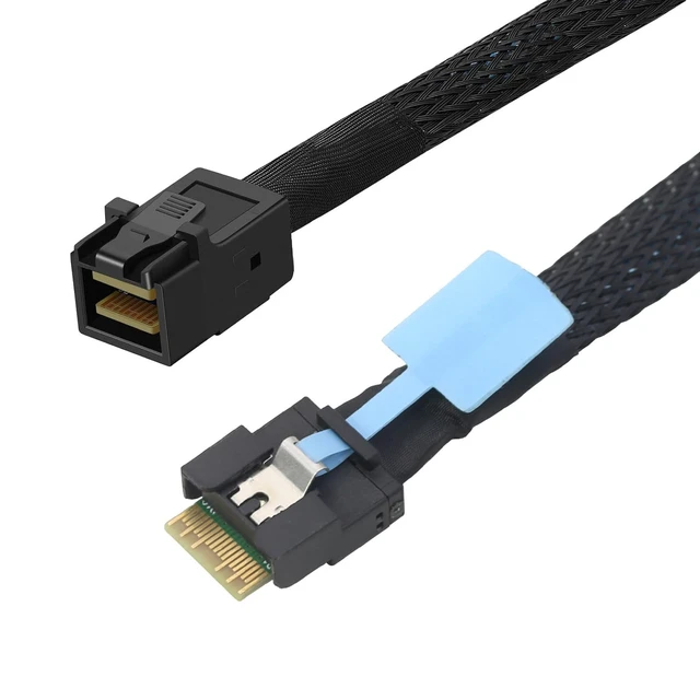 Alt view image 6 of 6 - SlimSAS SFF 8654 4i to Mini SAS HD SFF 8643 Cable Server1m/39.37in