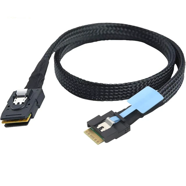 Alt view image 5 of 6 - SlimSAS SFF 8654 4i to SAS SFF 8087 Cable Server Storage1m/39.37in