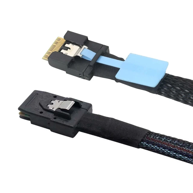 Alt view image 2 of 6 - SlimSAS SFF 8654 4i to SAS SFF 8087 Cable Server Storage1m/39.37in