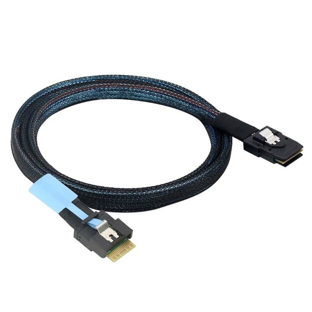 Alt view image 3 of 6 - SlimSAS SFF 8654 4i to SAS SFF 8087 Cable Server Storage1m/39.37in