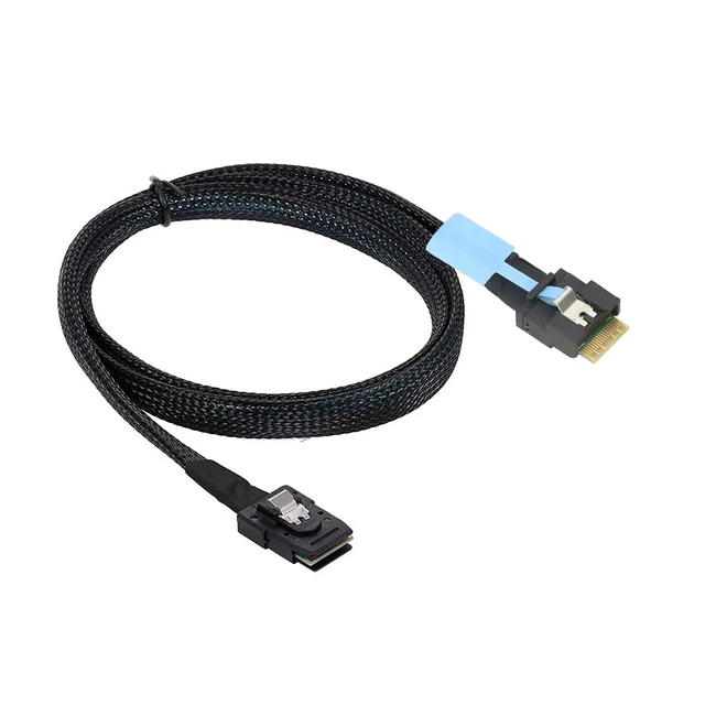 Alt view image 4 of 6 - SlimSAS SFF 8654 4i to SAS SFF 8087 Cable Server Storage1m/39.37in
