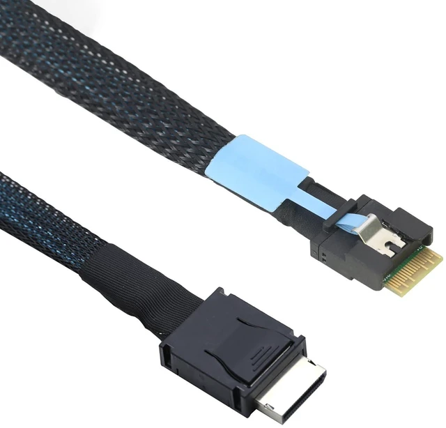 Main image of Oculink SFF 8611 4i to Slimline SAS SFF 8654 4i Cable1m/39.37in
