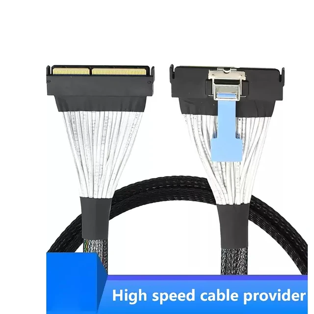 Alt view image 3 of 7 - MCIO 16X to MCIO 16X PCIe 5.0 Cable 124-Pin 32GT/s, 30AWG P5, Industrial Grade -40°C~+85°C, 0.5A, 30V (0.5M/19.68in)