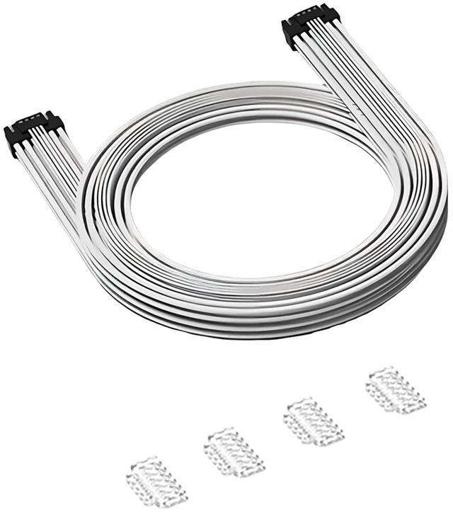 Main image of PCI-E5.0 12+4P Modular Cable 32GT/s Male to Male Graphics Card Braided Mesh Power Cable 70cm/27.56in Support RTX3090Ti 4090/4080 Series (White)