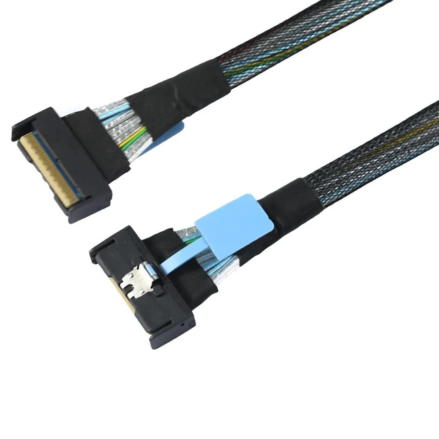 Alt view image 3 of 6 - Slimline SAS MCIO SFF-8654 8i 74P PCIe 5.0 to MCIO 8654 High-Speed Server Cable (31.49, Inches)