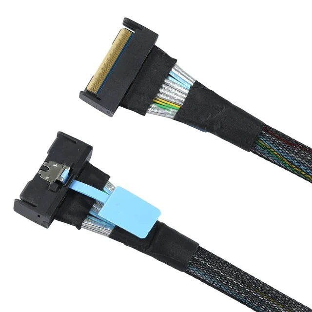 Alt view image 5 of 6 - Slimline SAS MCIO SFF-8654 8i 74P PCIe 5.0 to MCIO 8654 High-Speed Server Cable (31.49, Inches)