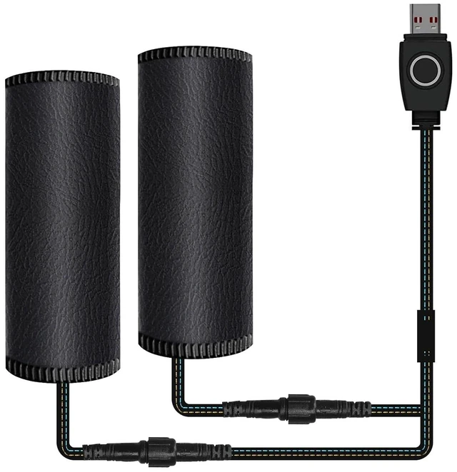 Main image of USB Heated Motorcycle Handlebar Grips 5V with 3-Level Temperature Control Anti-Slip PVC Hand Warmers with Waterproof Switch, Straps, Plug-and-Play for Motorbikes, Scooters, and ATVs
