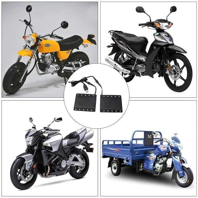 Alt view image 7 of 7 - USB Heated Motorcycle Handlebar Grips 5V with 3-Level Temperature Control Anti-Slip PVC Hand Warmers with Waterproof Switch, Straps, Plug-and-Play for Motorbikes, Scooters, and ATVs
