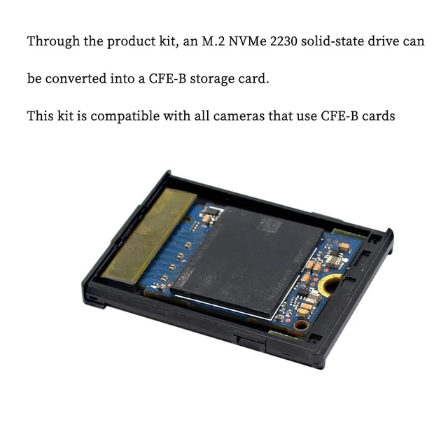Alt view image 6 of 6 - PH461 NGFF M2 Mkey Nvme 2230 SSD to CFExpress Type-B Card Adapter DIY Assembly Kit