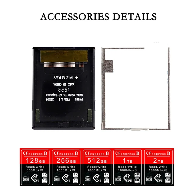 Alt view image 4 of 6 - PH461 NGFF M2 Mkey Nvme 2230 SSD to CFExpress Type-B Card Adapter DIY Assembly Kit