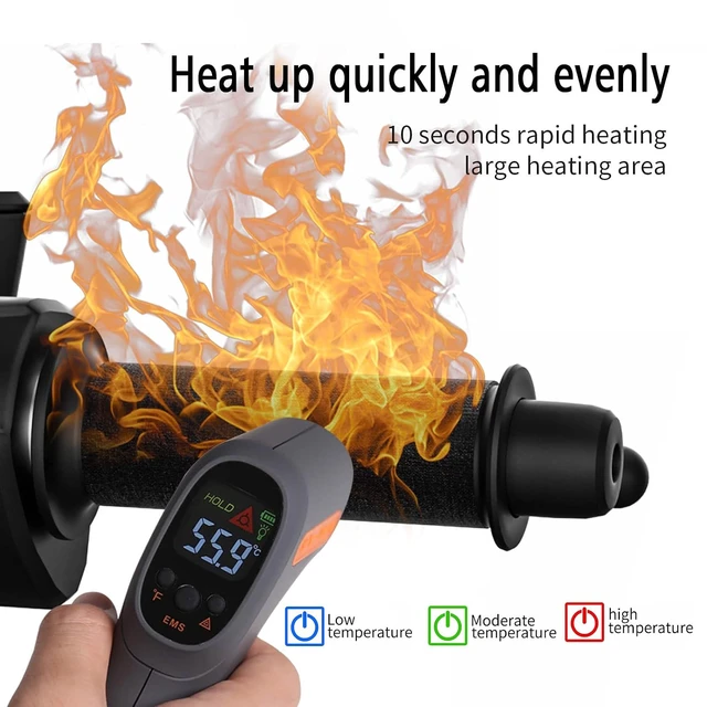Alt view image 4 of 7 - USB Heated Motorcycle Handlebar Grips 5V with 3-Level Temperature Control Aramid Fiber Hand Warmers with Waterproof Switch, Mount, Compatible with Motorbikes, Scooters, ATVs