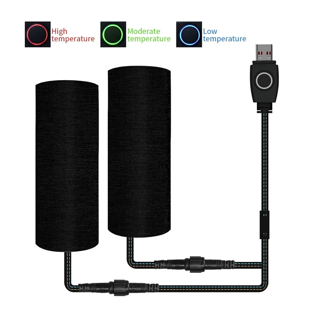Alt view image 7 of 7 - USB Heated Motorcycle Handlebar Grips 5V with 3-Level Temperature Control Aramid Fiber Hand Warmers with Waterproof Switch, Mount, Compatible with Motorbikes, Scooters, ATVs