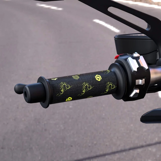 Alt view image 3 of 7 - Heated Motorcycle Handlebar Grips 12V with Smart Temperature Control 3-Level Adjustable Aramid Fiber Hand Warmers with Mount, IP67 Waterproof, Anti-Slip Pattern Design for All 12V Motorbikes